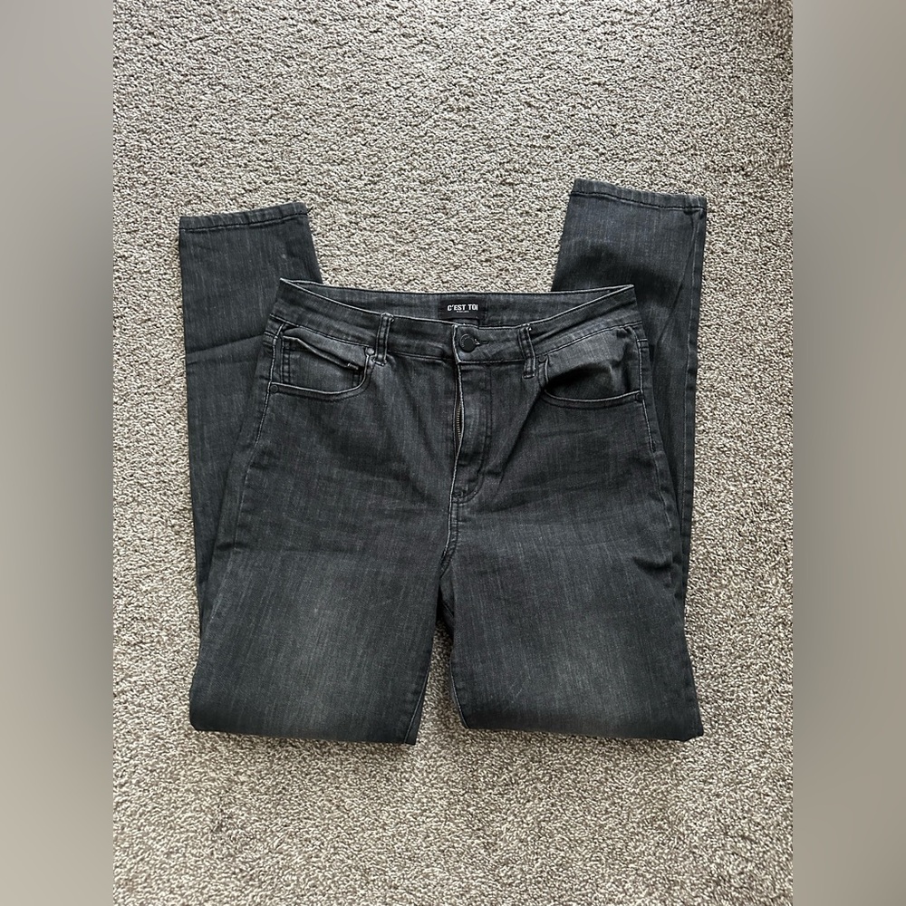 Cest Toi black skinny jeans.